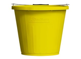 Yellow Plastic Builders Bucket 3 Gallon