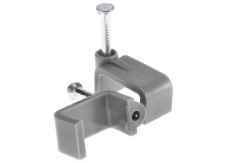 Twin & Earth Cable Clips 6mm Grey 10pk