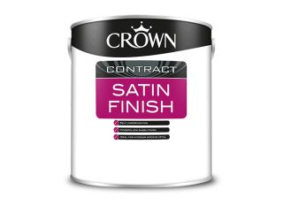 Crown Contract Paint Satin Finish Brilliant White 1L