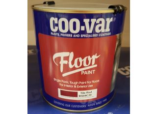 Coo-Var Red Floor Paint Tile 1L
