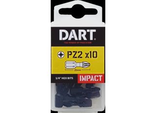 Dart PZ2 25mm Impact Driver Bits Pk 10