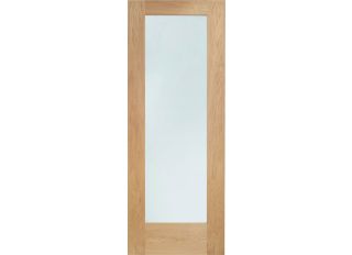 Pre-Finished Internal Oak Pattern 10 Door with Clear Glass 1981x686x35mm
