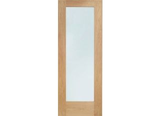 Pre-Finished Internal Oak Pattern 10 Door with Clear Glass 1981x762x35mm