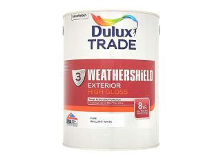 Dulux Trade Weathershield High Gloss Brilliant White 5L