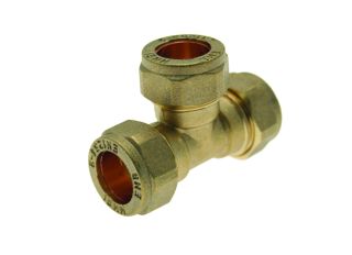 Brass Compression Equal Tee 15mm