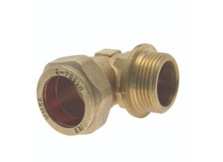 Brass Compression Male Iron Elbow 28mm x 1