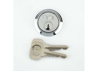 Yale Satin Chrome Replacement Rim Cylinder with 2 Keys