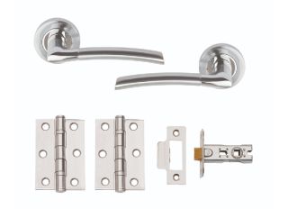 Dale Plus Polished Chrome & Satin Chrome Plated Internal Door Pack