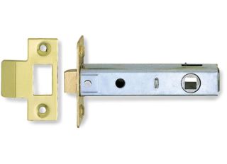 Dale Electro Brass Plated Tubular Mortice Latch 76mm
