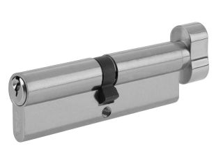 Yale Nickel Plated 6 Pin Euro Turn Cylinder 70mm