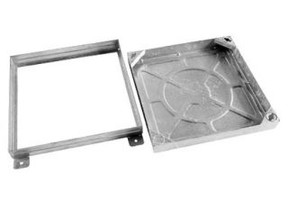 Manhole Cover and Frame Galvanised Steel Recessed Block Pavior 600 x 450 x 80mm