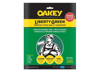 Oakey Liberty Green Assorted Sheets 3Pk