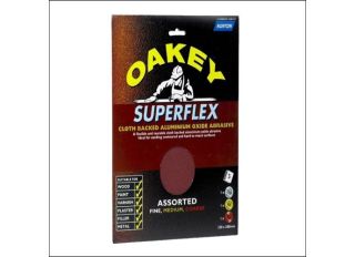 Oakey Assorted Superflex Sanding Sheets 230x280mm Pk 3