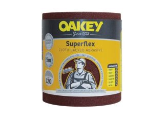 Oakey 115mmx5m Superflex Cloth Sanding Roll P120