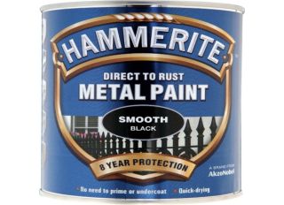 Hammerite Smooth Finish Metal Paint Black 750ml