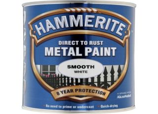 Hammerite Smooth Finish Metal Paint White 750ml