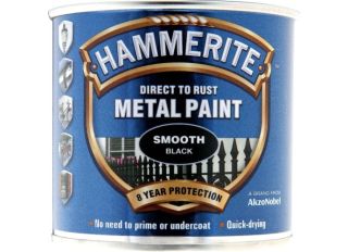 Hammerite Smooth Finish Metal Paint Black 250ml
