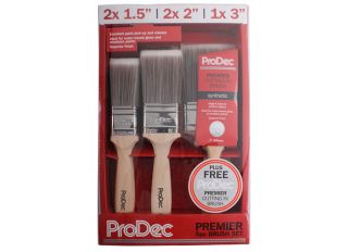 Rodo 6 Piece Premier Synthetic Brush Set With Free Woodworker Brush