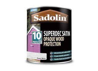 Sadolin Superdec Wood Protection Satin 1L Super White
