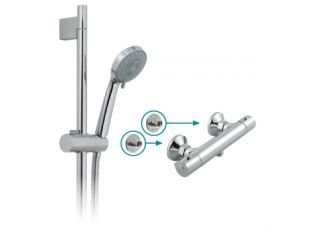 Vado Exposed Thermostatic Shower Set, Multi Function Kit and Brackets