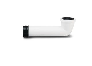 SK50 Polypipe Kwickfit 90deg Long Tail Connector 110mm White