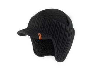 Scruffs Peaked Knitted Hat Black