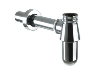Brass Bottle Trap with 300mm Outlet Pipe - Chrome Polish