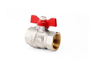 Inta Butterfly Handle Ball Valve 15mm Red