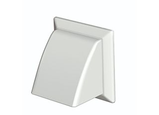 Domus 100mm Wall Outlet with Cowl & Damper White
