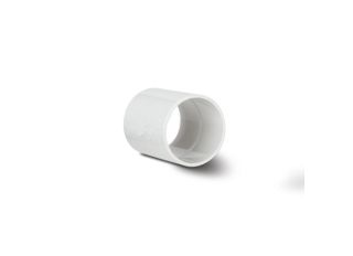 WS58W Polypipe Solvent Weld Waste Straight Coupler 50mm White