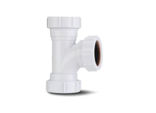 Polypipe Universal Compression Waste 91.25deg Equal Tee 32mm White